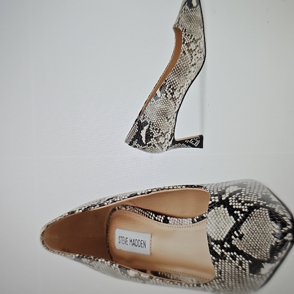 NEW Steve Madden Nathalia Snakeskin Pointed Toe Faux Suede Pump Size 8 - Picture 3 of 15